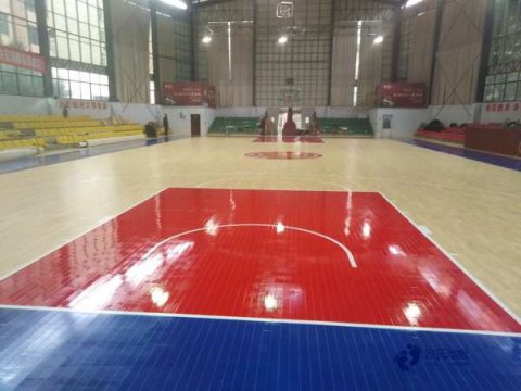 普通籃球運動地板施工隊